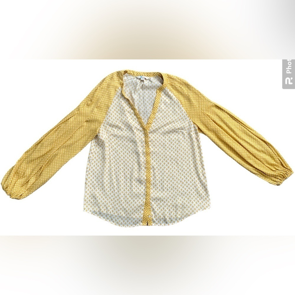 Boden Yellow Polka Dot Blouse - Picture 5 of 9